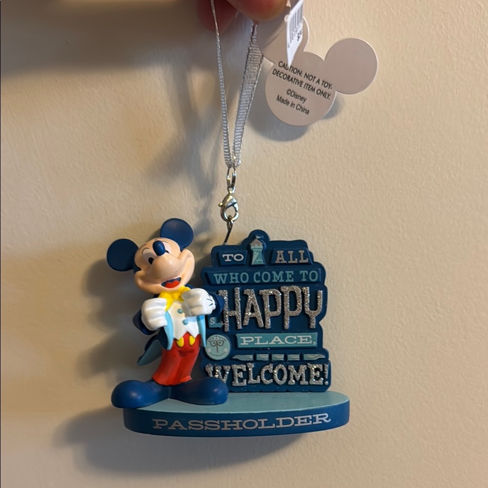 Disney 65th Anniversary Mickey Mouse Passholder Ornament